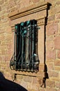 Ayvalik Cunda Adasi located in old antique house wooden windows, Turkey Balikesir