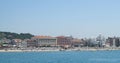 Ayvalik Sarimsakli  Beach view from the sea, Ayvalik, Balikesir, Turkey Royalty Free Stock Photo