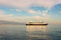 Azamara cruise ship anchored in the port of Portofino along Amalfi Coast, Cinque Terre in Italy 2020 Royalty Free Stock Photo