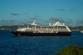 Azamara Quest Cruise Ship leaving the port of St. John`s in Antigua and Barbuda