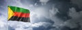 Azawad MNLA flag on a cloudy sky Royalty Free Stock Photo
