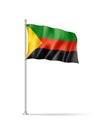 Azawad MNLA flag isolated on white Royalty Free Stock Photo