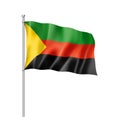 Azawad MNLA flag isolated on white Royalty Free Stock Photo