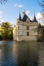 Azay-le-Rideau chateau, Pays-de-la-Loire Royalty Free Stock Photo