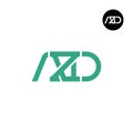 AZD Logo Letter Monogram Design Royalty Free Stock Photo