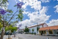 General street view of historic centre of the charming village of Azeitao, Setubal, Portugal