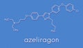 Azeliragon Alzheimer`s disease drug molecule. Skeletal formula.