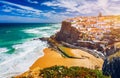 Azenhas do Mar is a seaside town in the municipality of Sintra, Portugal. Close to Lisboa. Azenhas do Mar white village, cliff and