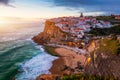Azenhas do Mar is a seaside town in the municipality of Sintra, Portugal. Close to Lisboa. Azenhas do Mar white village, cliff and