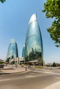 Azerbaijan, Baku, city center. The main attractions of the new city. Royalty Free Stock Photo