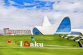 Azerbaijan, Baku - October 2016: Concert Hall of the Cultural Center of Heydar Aliyev, built by architect Zaha Hadid
