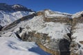 Azerbaijan. Beautiful snow-capped mountains. Kusar district Royalty Free Stock Photo