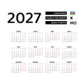 Azerbaijan Calendar 2027. Week starts from Monday.