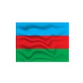 Azerbaijan flag vector Royalty Free Stock Photo