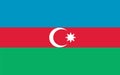 Azerbaijan Flag Vector illustration Royalty Free Stock Photo