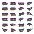 Azerbaijan flag, vector illustration Royalty Free Stock Photo