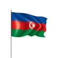 Azerbaijan flag, vector illustration Royalty Free Stock Photo