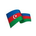 Azerbaijan flag, vector illustration Royalty Free Stock Photo