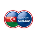 Azerbaijan flag, vector illustration on a white background Royalty Free Stock Photo
