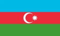 Azerbaijan Flag Royalty Free Stock Photo