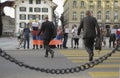 Protest in Bern against Azerbaijani aggression against Armenians in front of the Swiss parliament. Switzerland 2023