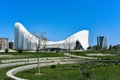 BAKU, AZERBAIJAN - May 2019: The Heydar Aliyev Center is a construction complex in Baku.