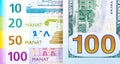 Azerbaijan national currency devaluation Royalty Free Stock Photo