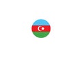 Azerbaijan national flag circle