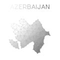 Azerbaijan polygonal vector map.
