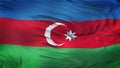 AZERBAIJAN Realistic Waving Flag Background