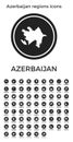 Azerbaijan regions icons.