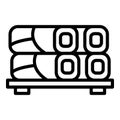 Azerbaijan roll icon outline vector. Food cuisine