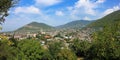 Azerbaijan. Sheki city. Panorama of the city Royalty Free Stock Photo