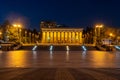 Azerbaijan State Museum Center located in the center of Baku at night