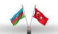 Azerbaijan and Turkey flags