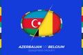 Azerbaijan vs Belgium icon for European football tournament qualification, group F