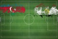 Azerbaijan vs Egypt Soccer Match, national colors, national flags, soccer field, football game, Copy space