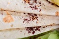 Azerbaijani bread lavash with poison ivy. Selective Royalty Free Stock Photo