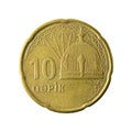 10 azerbaijani qepik coin reverse Royalty Free Stock Photo