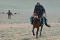 Azerbaijani shepherd on horseback