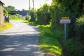 Azeville, road sign of the city