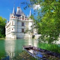 Azey-le-redeau castle Royalty Free Stock Photo
