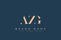 AZG abstract letter logo design Royalty Free Stock Photo