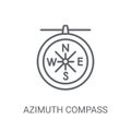 Azimuth compass icon. Trendy Azimuth compass logo concept on whi