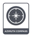 azimuth compass icon in trendy design style. azimuth compass icon isolated on white background. azimuth compass vector icon simple