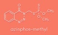 Azinphos-methyl organophosphate insecticide. Acts as neurotoxin through the inhibition of acetylcholinesterase. Skeletal formula.