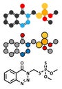 Azinphos-methyl organophosphate insecticide. Acts as neurotoxin through the inhibition of acetylcholinesterase