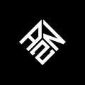 AZN letter logo design on black background. AZN creative initials letter logo concept. AZN letter design