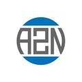 AZN letter logo design on white background. AZN creative initials circle logo concept. AZN letter design