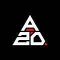 AZO triangle letter logo design with triangle shape. AZO triangle logo design monogram. AZO triangle vector logo template with red Royalty Free Stock Photo